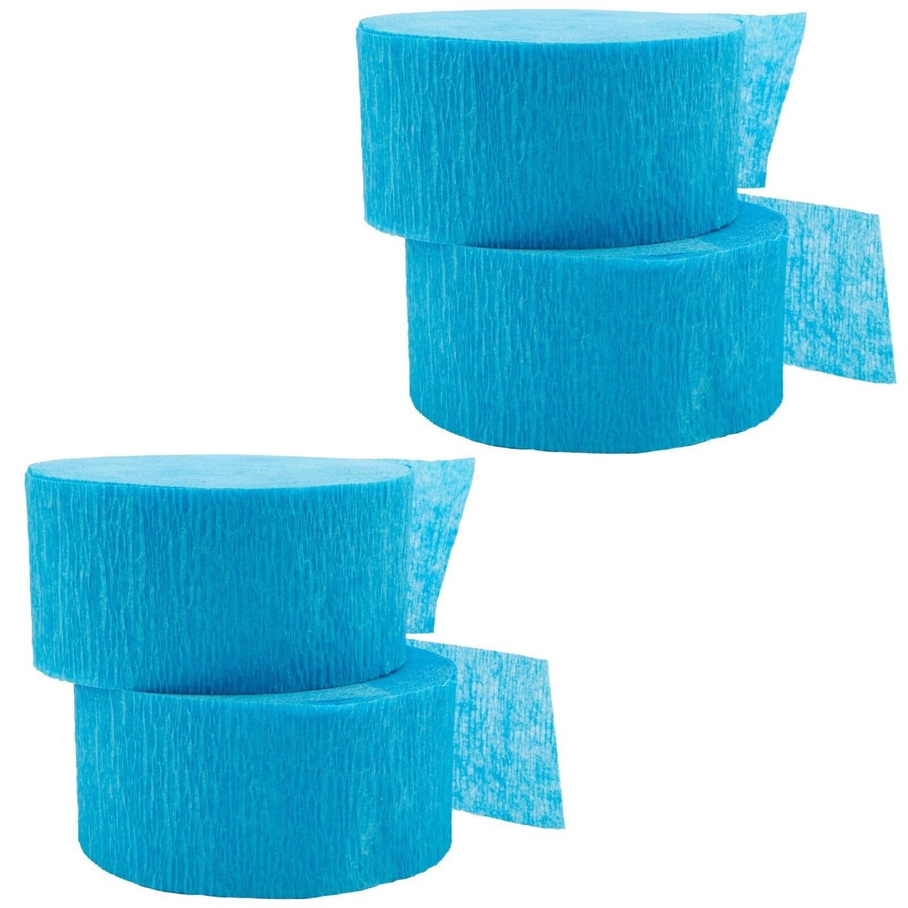 4-Roll Multi-Colored Crepe Paper Streamers for Party Decoration